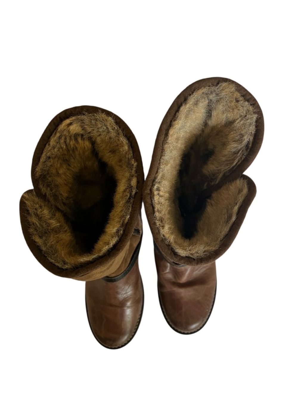 Dromedaris Brown Leather & Suede Mid-Calf Boots Buckle Strap Side Zip Comfort 42 - Picture 11 of 13